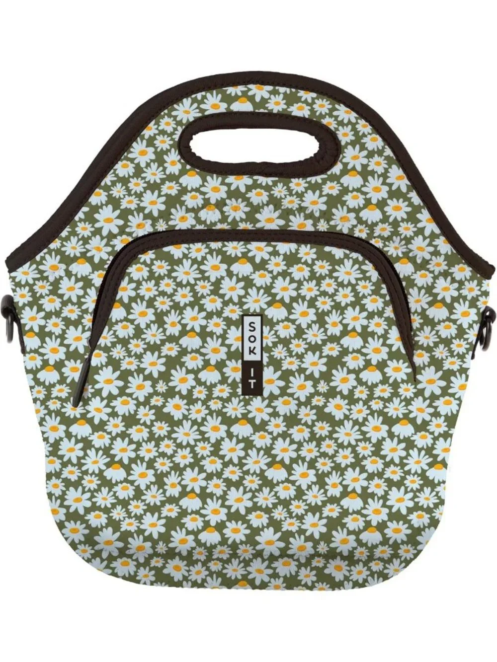Insulated Neoprene Lunch Tote Bag, X-Large 6.5 Quart Caddy, Zippered Design